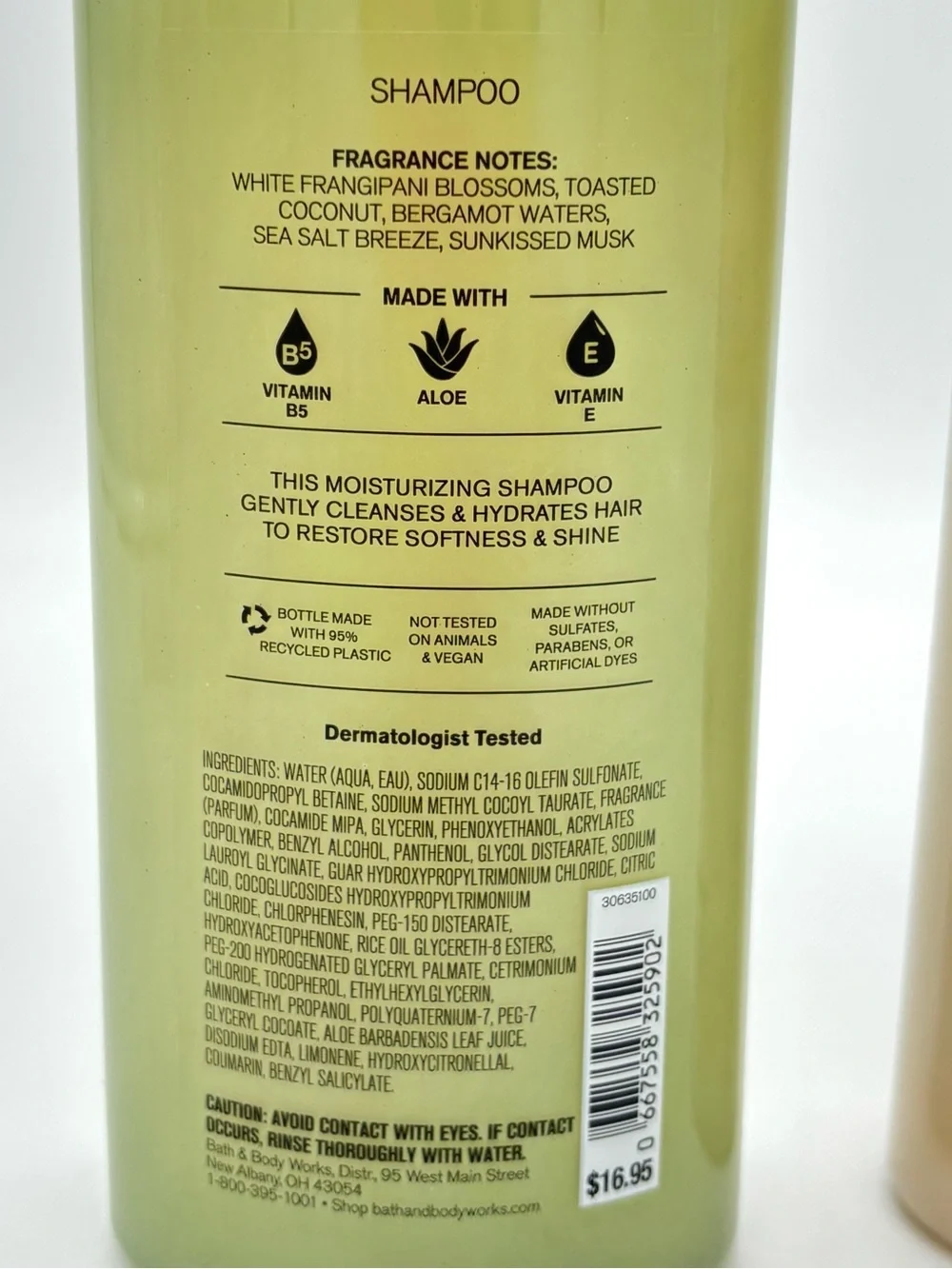 Bath Body Works At The Beach Shampoo Conditioner Set 16 Oz Vegan Coconut Aloe
